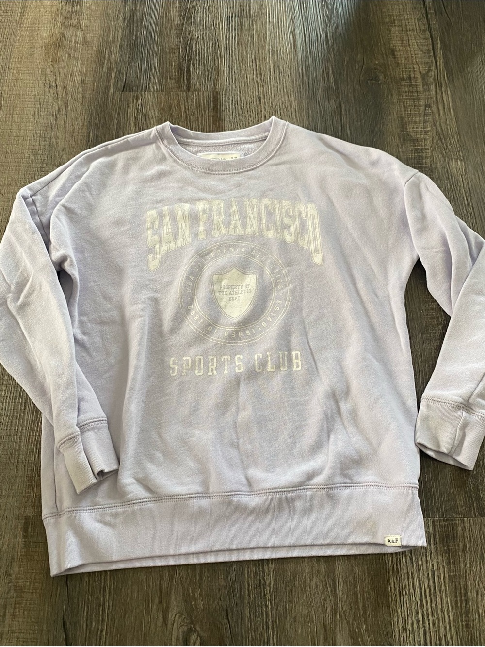 Abercrombie Kids Lavender Crewneck Sweatshirt with Crest